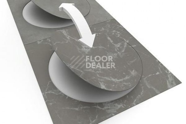 Виниловая плитка ПВХ FORBO Allura Material 63552DR7 grey marble circle фото 2 | FLOORDEALER
